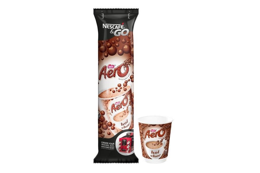 3 Sleeves of 8 NESCAFÉ &GO Aero Hot Chocolate Cups 