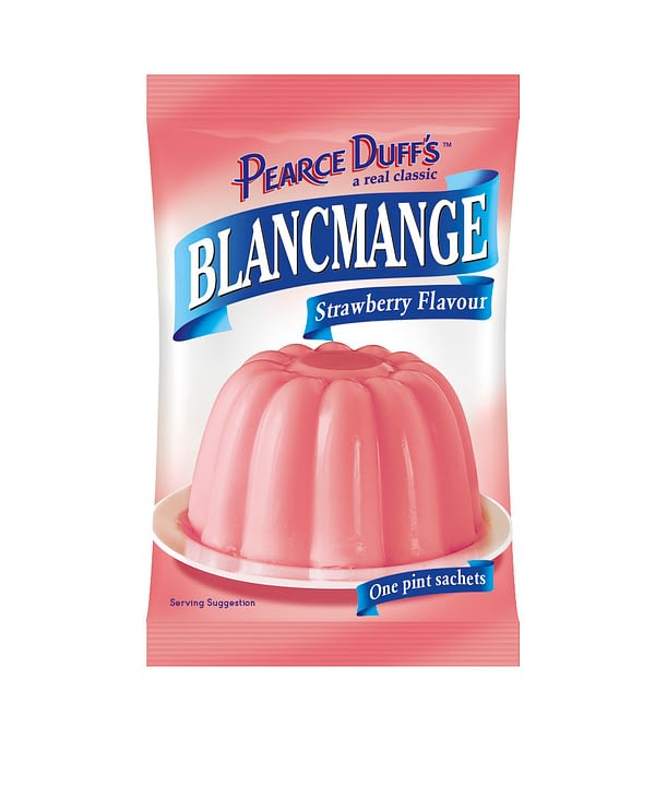 strawberry blancmange pudding - 12 pack - 35g