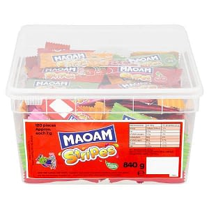 A box of Maoam Stripes