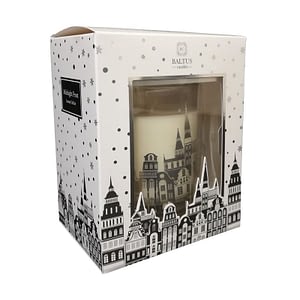 Baltus midnight frost candle in festive packaging