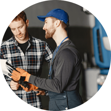 JS Burgess Team taking care of a client