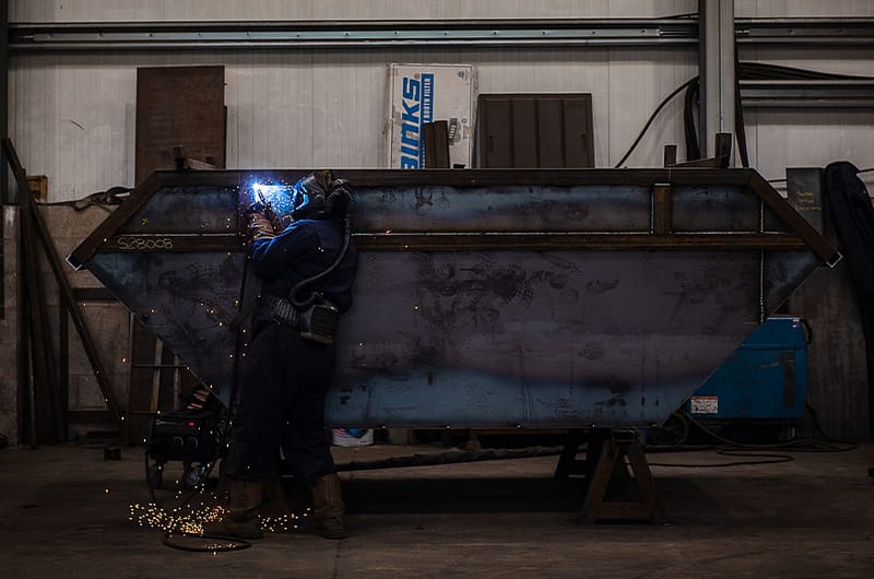 bespoke fabrication - welding skip