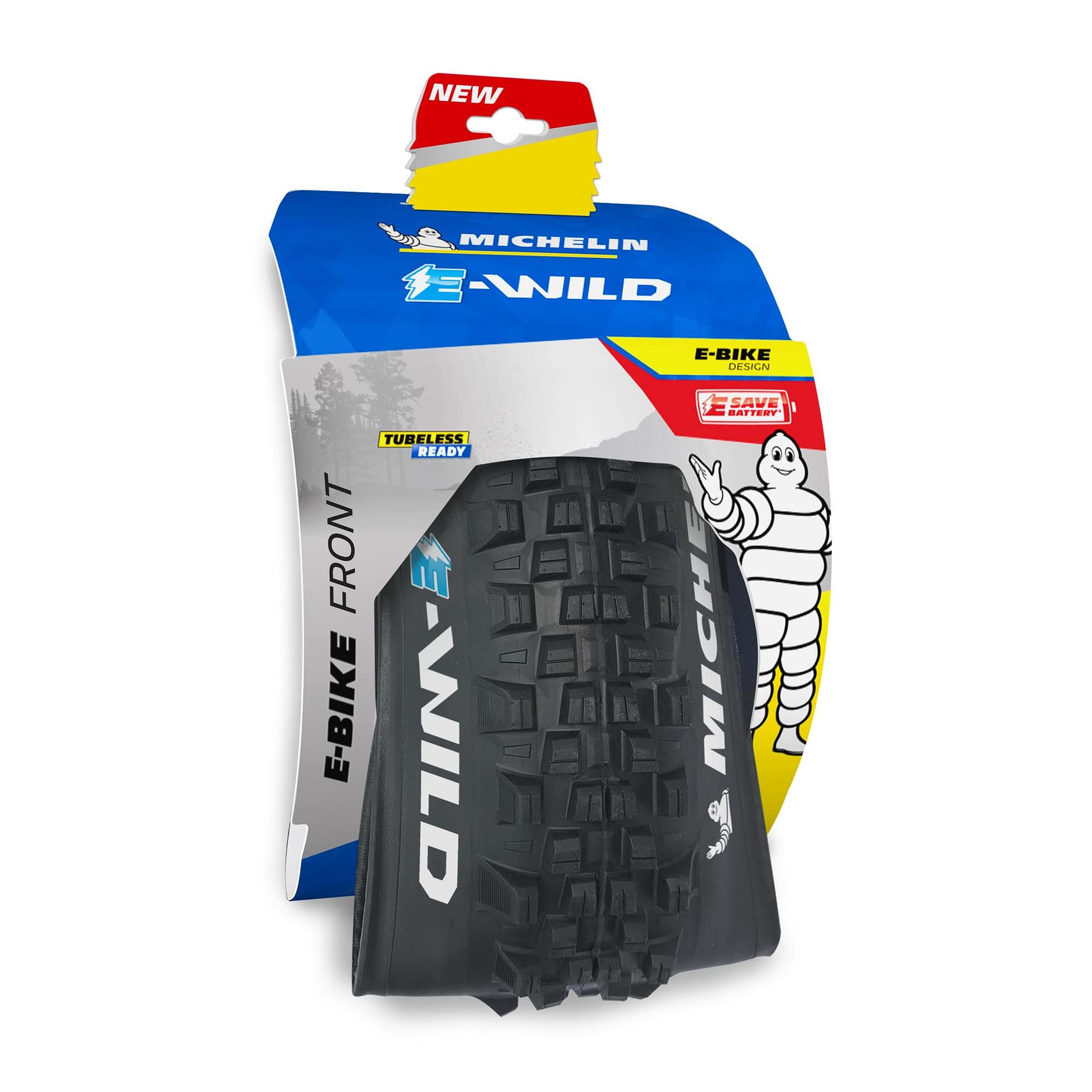 Michelin Unisex's TYRE E-Wild, Black, 27.5x2.8 Michelin E-Wild Tyre | Uk Stockist | Cykel House
