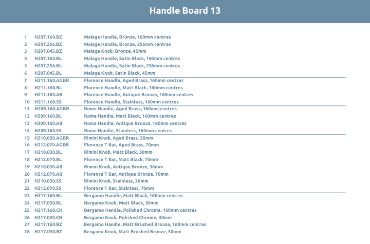Handle Board 13