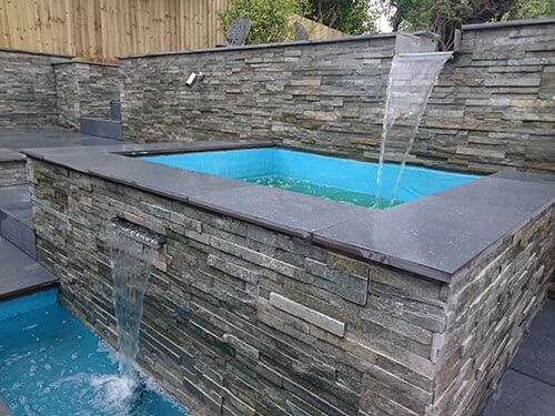 Modern Pools Cheshire - Bespoke Stainless Steel Waterfall Chutes