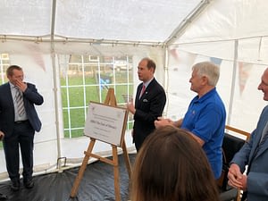 Prince Edward, Earl of Wessex at the Bridge Community Farm opening of their new Hydroponics Unit
