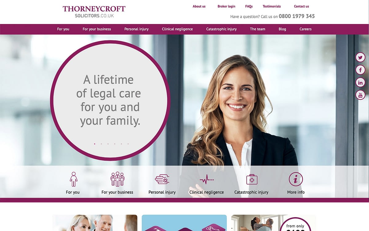 Thorneycroft solicitors homepage
