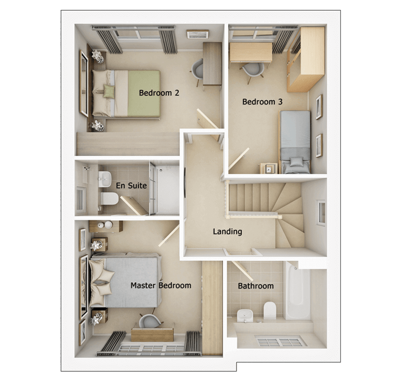 The Denholme 3 Bedroom Detached Home Westhoughton, Lancashire
