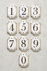 hotel house numbers