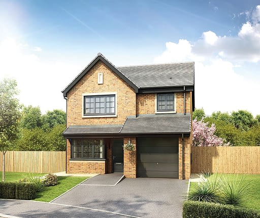 the denholme - three bedroom detached house with integral single garage