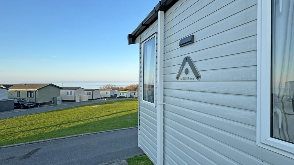 atlas-debonair-side-2157 Exterior of a static caravan at Bron-Y-Wendon Holiday Park
