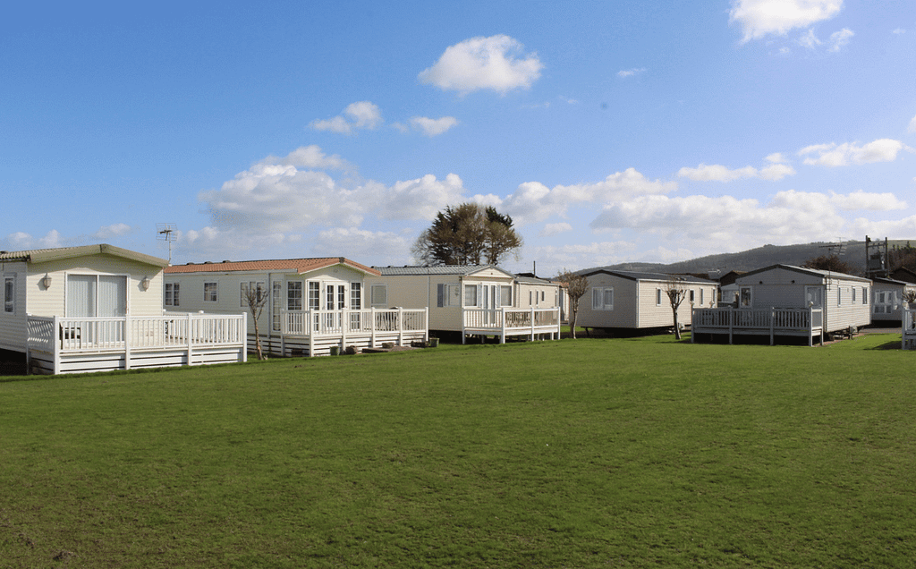 Pentre Mawr Caravan Park looking across central field