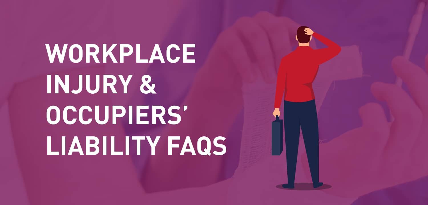 workplace injury and occupiers' liability infographic title