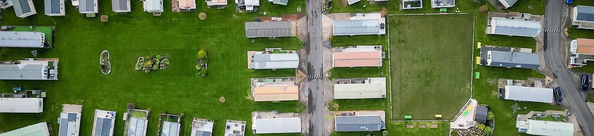 Pentre Mawr static caravans birds eye view
