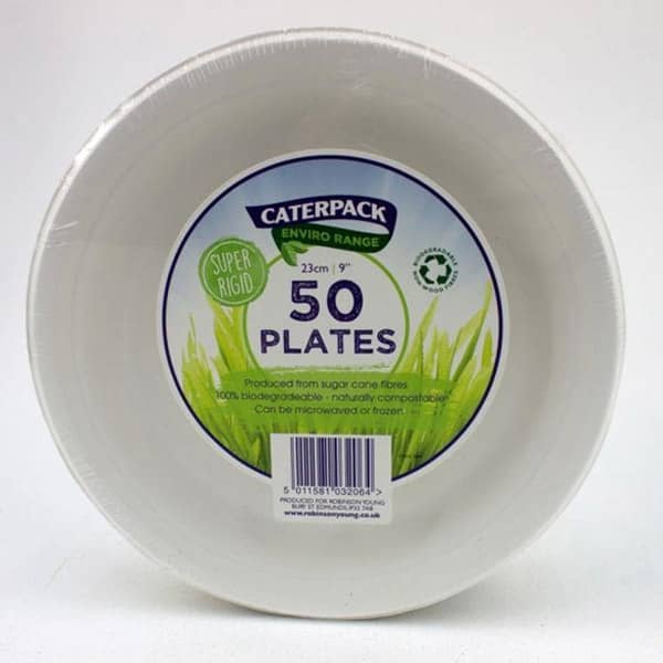 Caterpack 50 Compostable Plates 23Cm