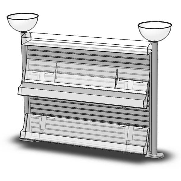 In Queue Merchandising Twin Slat Board Magazine Rack - Image 2