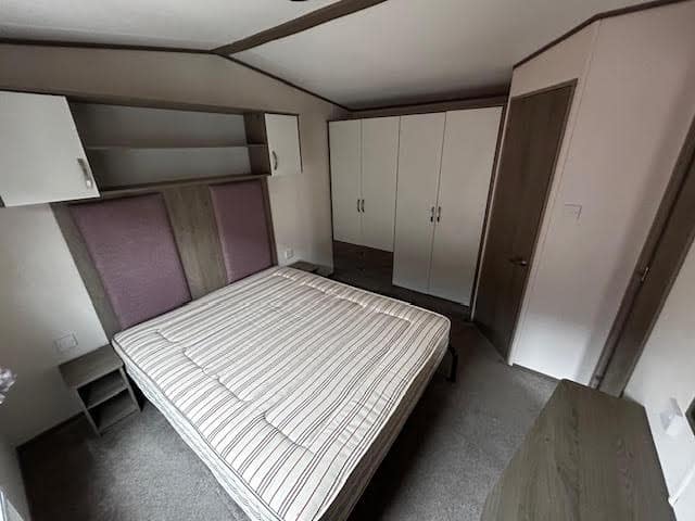 ABI Oakley caravan, main bedroom, Pentre Mawr Caravan Park