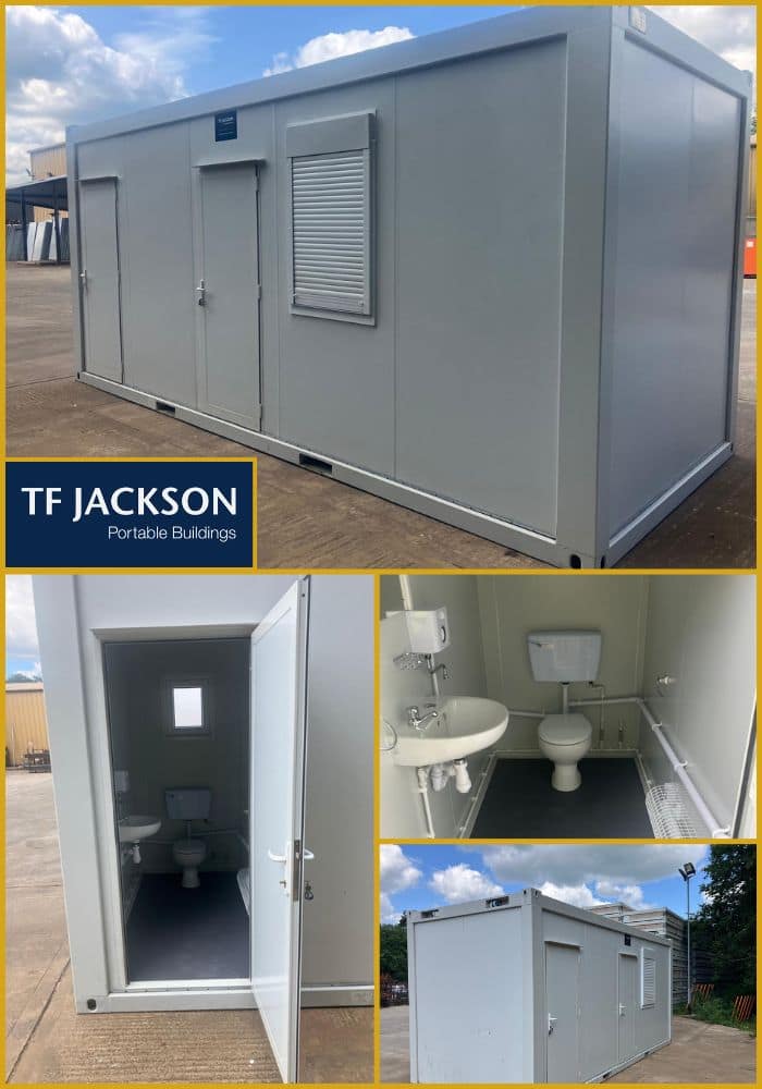 Pre-owned 20 x 8 office unit with kitchen and toilet