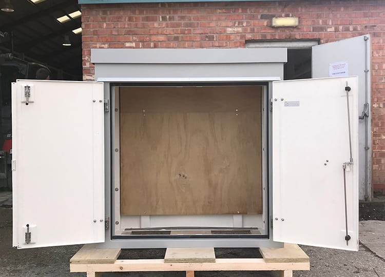 opened grey container