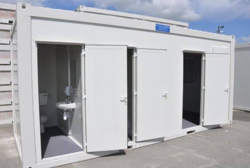 Prefabricated toilet and shower block by TF Jackson