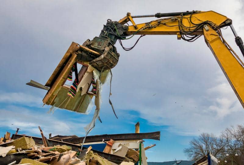 Demolition in progress as part of full turnkey construction by TF Jackson