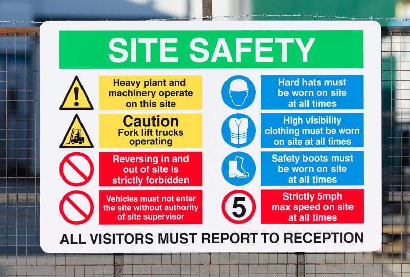 Site safety signage