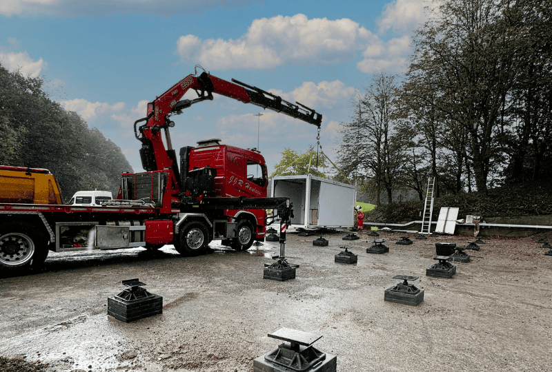 Ground works in progress at Torr Works, Shepton Mallet