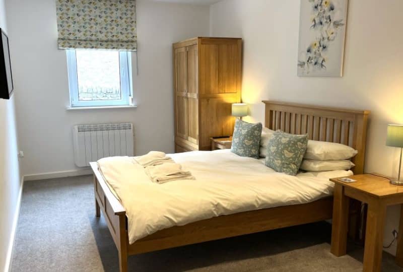 Lodge bedroom at Farditch Farm