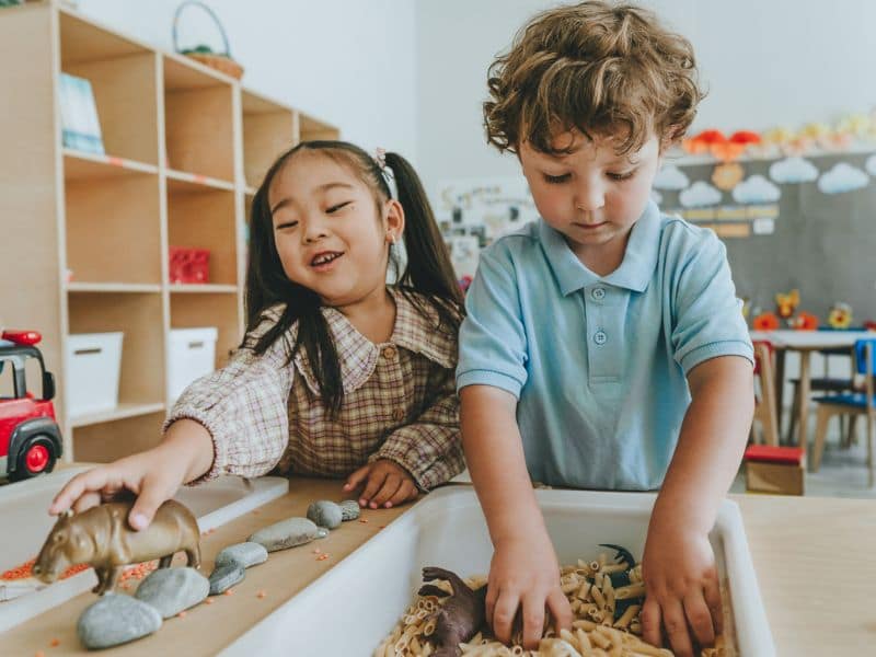 Cildren enjoying the new TF Jackson modular build for Little Treasures Nursery