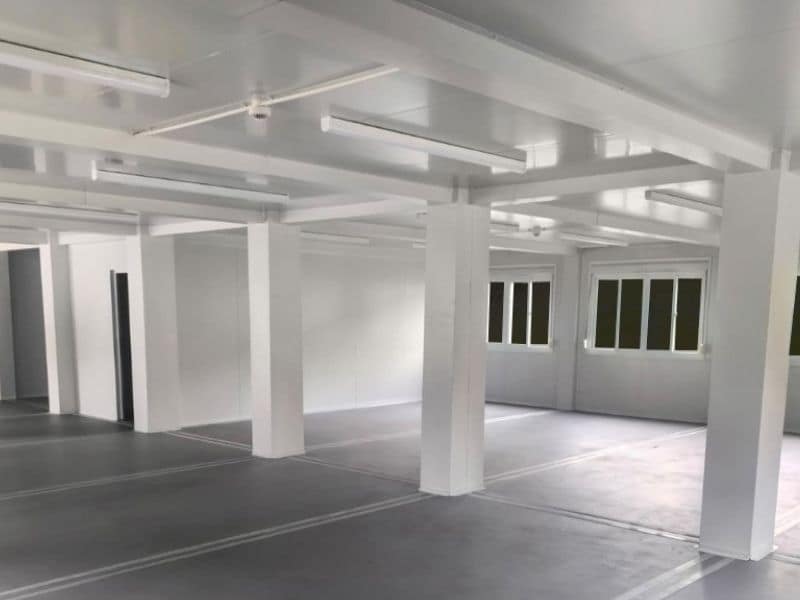 TF Jackson prefabricated building interior ready for the finishing touches