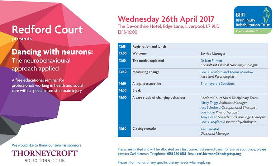 Brain Injury Rehabilitation Trust seminar