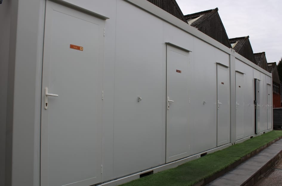 A prefabricated toilet and shower block by TF Jackson