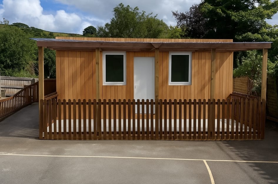 Exterior of completed Wincle Primary School Project